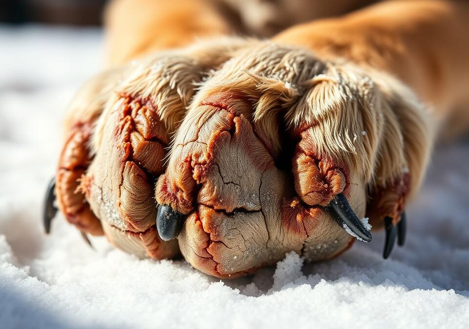 Razpokane pasje blazinice? – kako to preprečiti pozimi