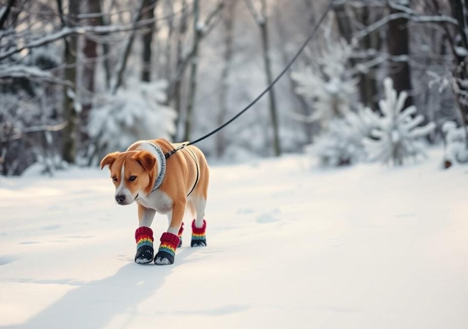 CriskyDog spletni časopis 14 Zimski sprehod po snegu – kako zaščititi pasje tačke?