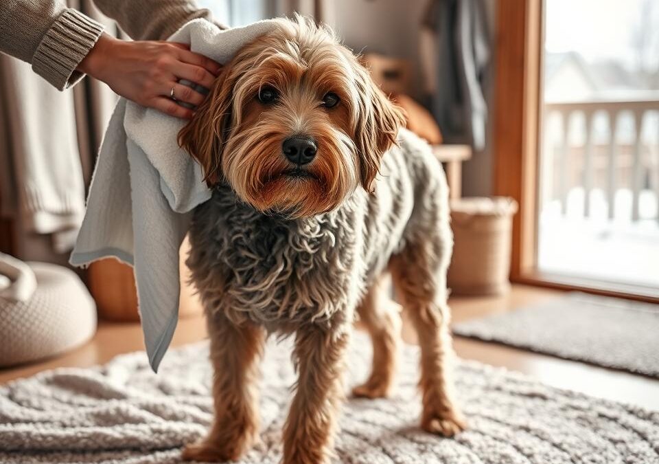 Kaj storiti, če pasja dlaka pozimi ostane mokra?