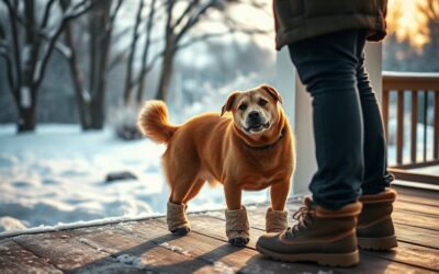 CriskyDog spletni časopis 22 Kako pozimi navaditi psa na čevlje?