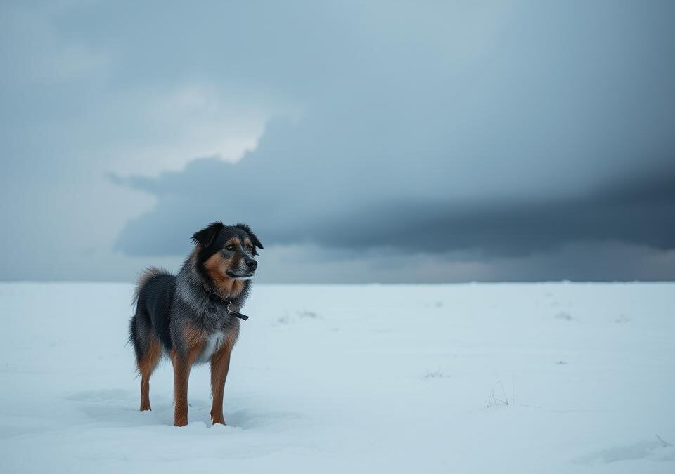 Nemirno vedenje psov med hladno fronto