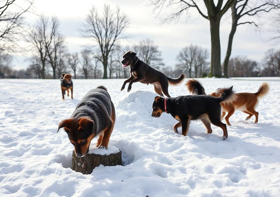 Sprememba vedenja psov po zimskih sprehodih