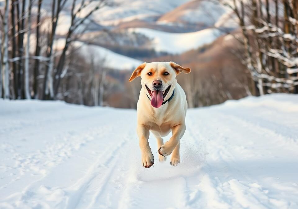 Zakaj psi obožujejo tek po snegu pozimi?