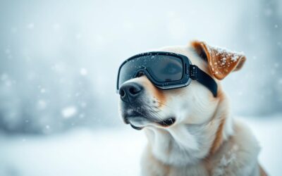 Kako zaščititi pasje oči med snežnim viharjem?