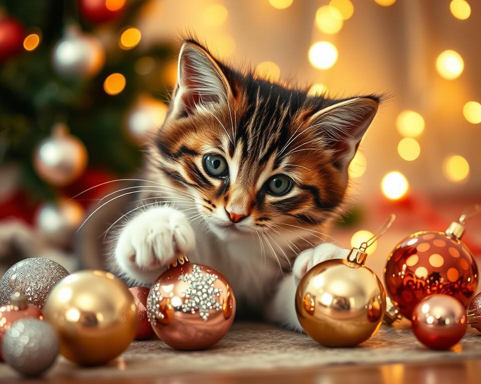 Bozicni-okraski-in-nevarnost-za-macko-pozimi Božični okraski in nevarnost za mačko pozimi