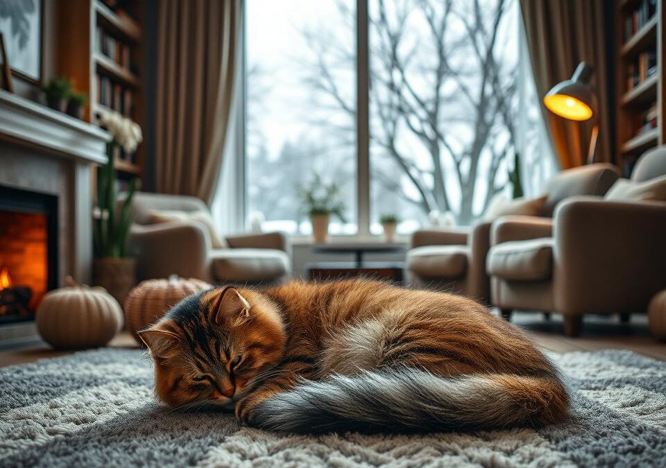 Dnevna aktivnost mačke pozimi – kaj je normalno?