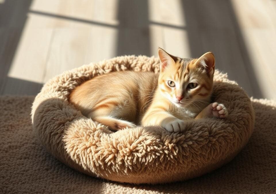 Mačka in hladen pod – nasveti za toplo ležišče