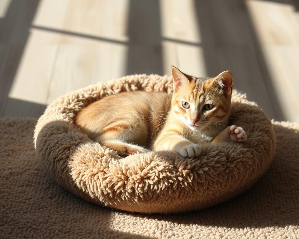 Hlada tla in mačka pozimi