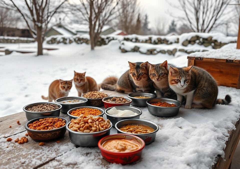 Hranjenje zunanjih mačk pozimi – na kaj moraš paziti?