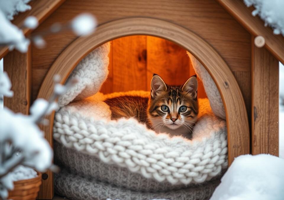 Kako pripraviti zimsko skrivališče za svojo mačko?