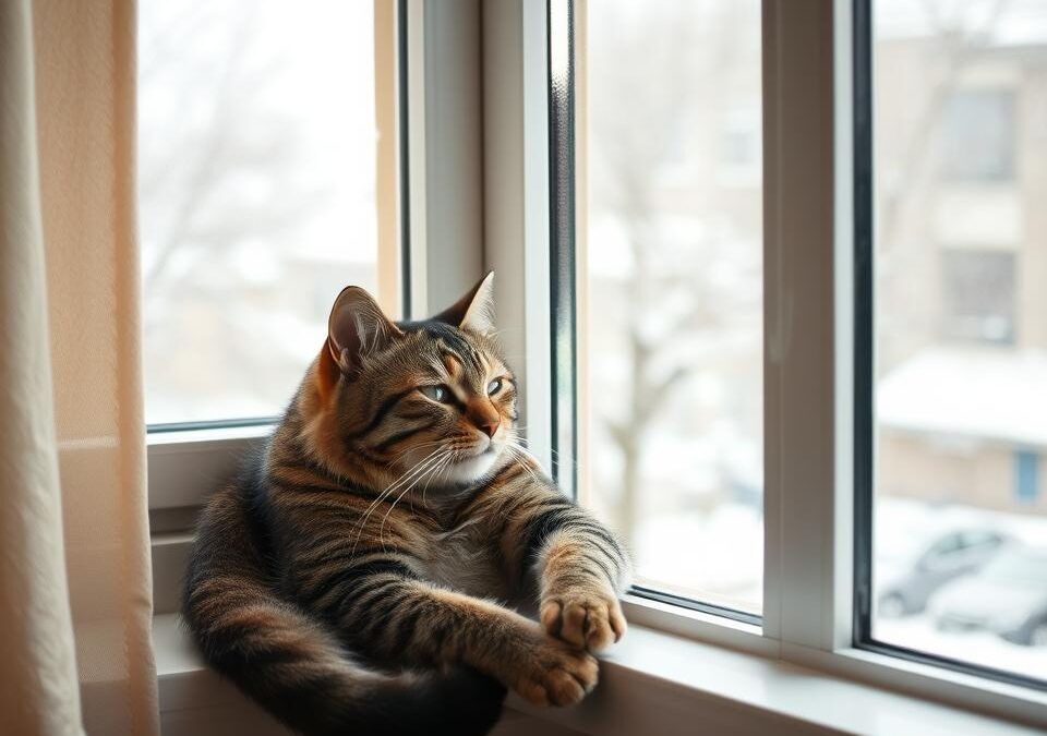Zimsko dolgčasje mačke v stanovanju – kaj lahko storiš?