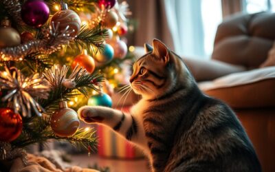 Zimske nevarnosti božičnih okraskov za mačke