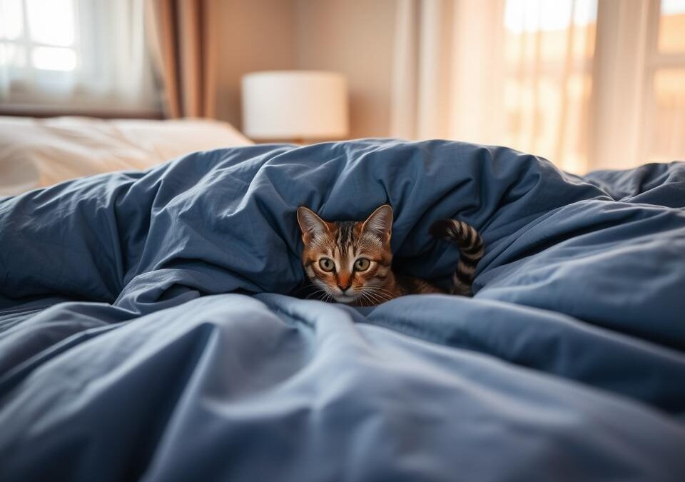 Zakaj se tvoja mačka skriva pod odejo?