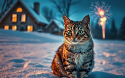 Mačji blog 16 Novo leto in prestrašena mačka – vodič za preživetje