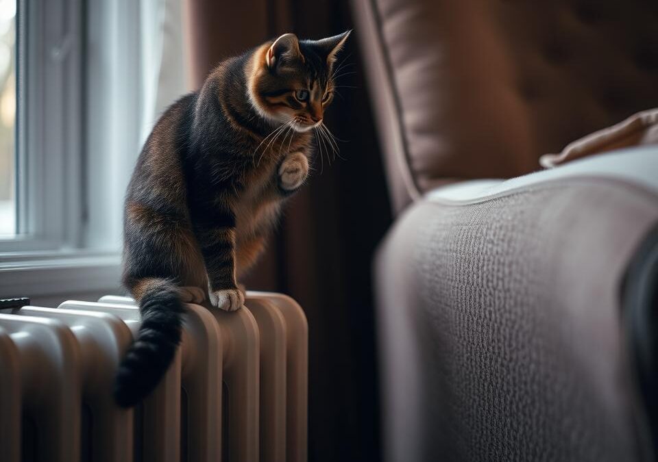 Mačke in radiatorji – kako preprečiti opekline