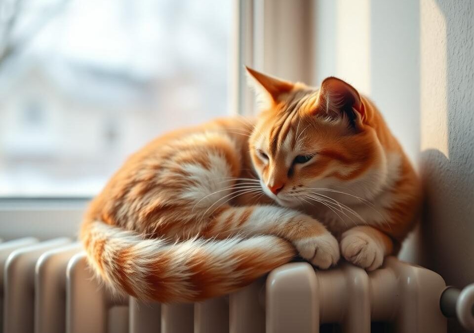Mačke in ogrevanje – nevarnost ali udobje?