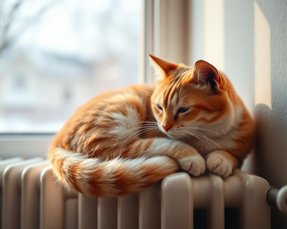 Ogrevanje mačke pozimi