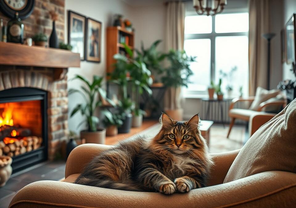 Kako ogreti stanovanje, če z mačko živita skupaj?