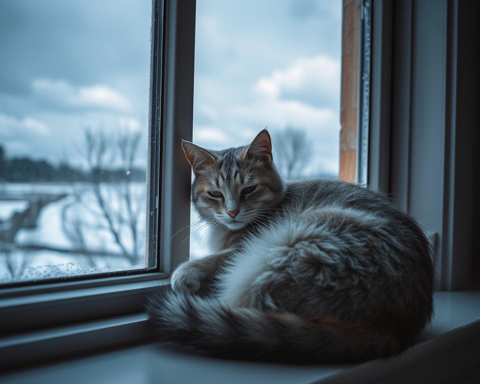 Pomanjkanje sončne svetlobe pri mačkah pozimi