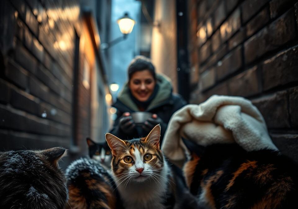 Kako pomagati zapuščenim mačkam v soseščini pozimi?