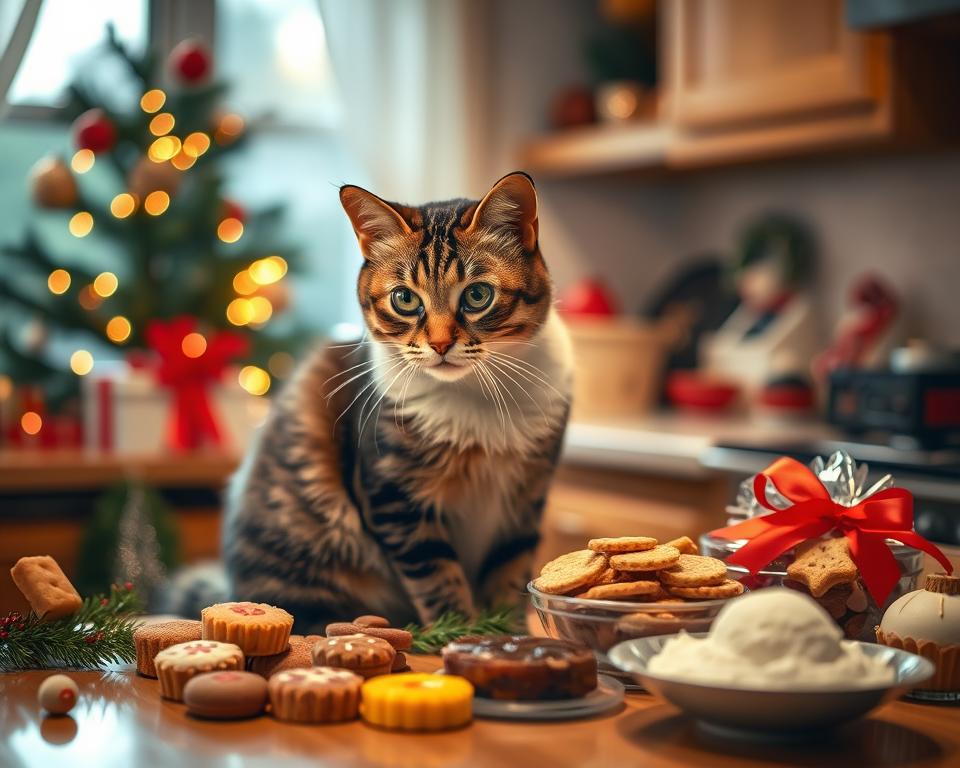 Prepovedana božična hrana za mačke pozimi