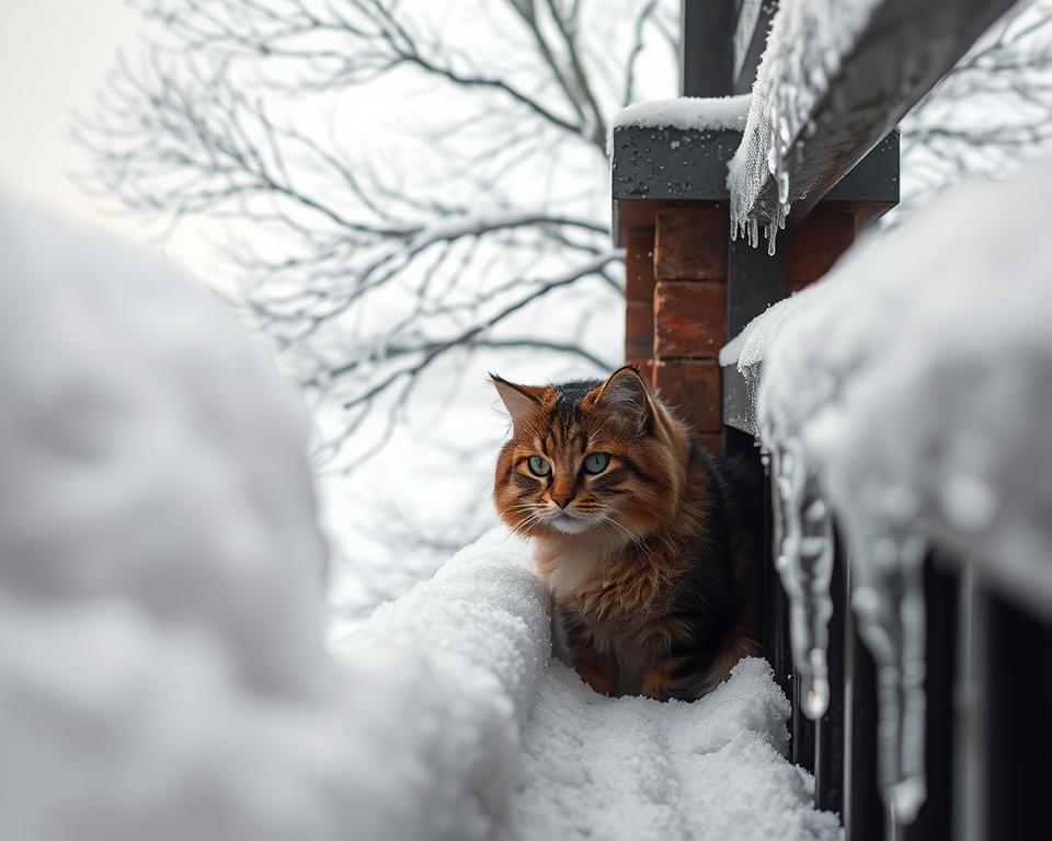 Prezivetje-zunanje-macke-pozimi Preživetje zunanje mačke pozimi