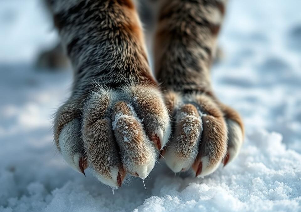 Razpoke na mačjih tačkah pozimi – možni vzroki