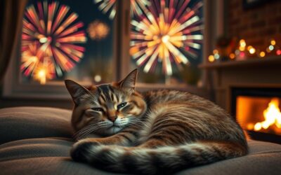 Mačka in ognjemet – kako jo pomiriti za novo leto?