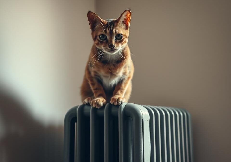 Mačka na radiatorju – naravno ali zaskrbljujoče?
