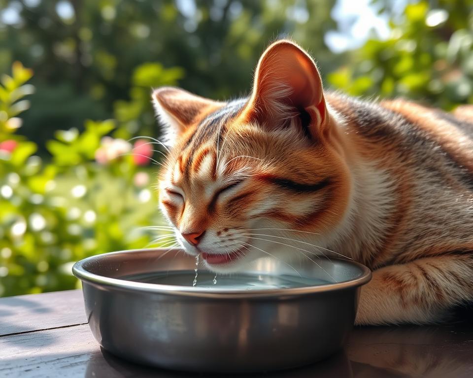 hidratacija mačke v vročem vremenu