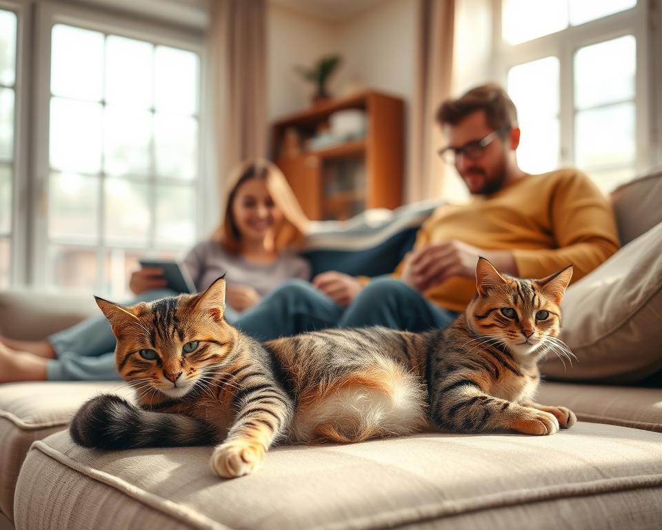 mačka in družinski člani