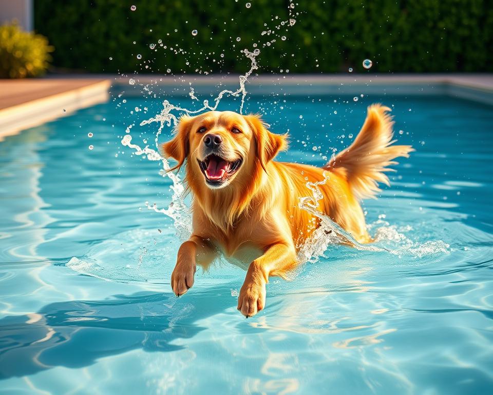 plavanje-psa-v-bazenu plavanje psa v bazenu