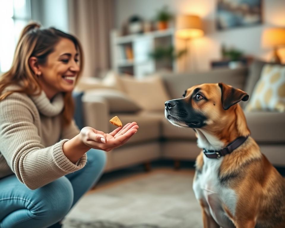 učenje psa s priboljški