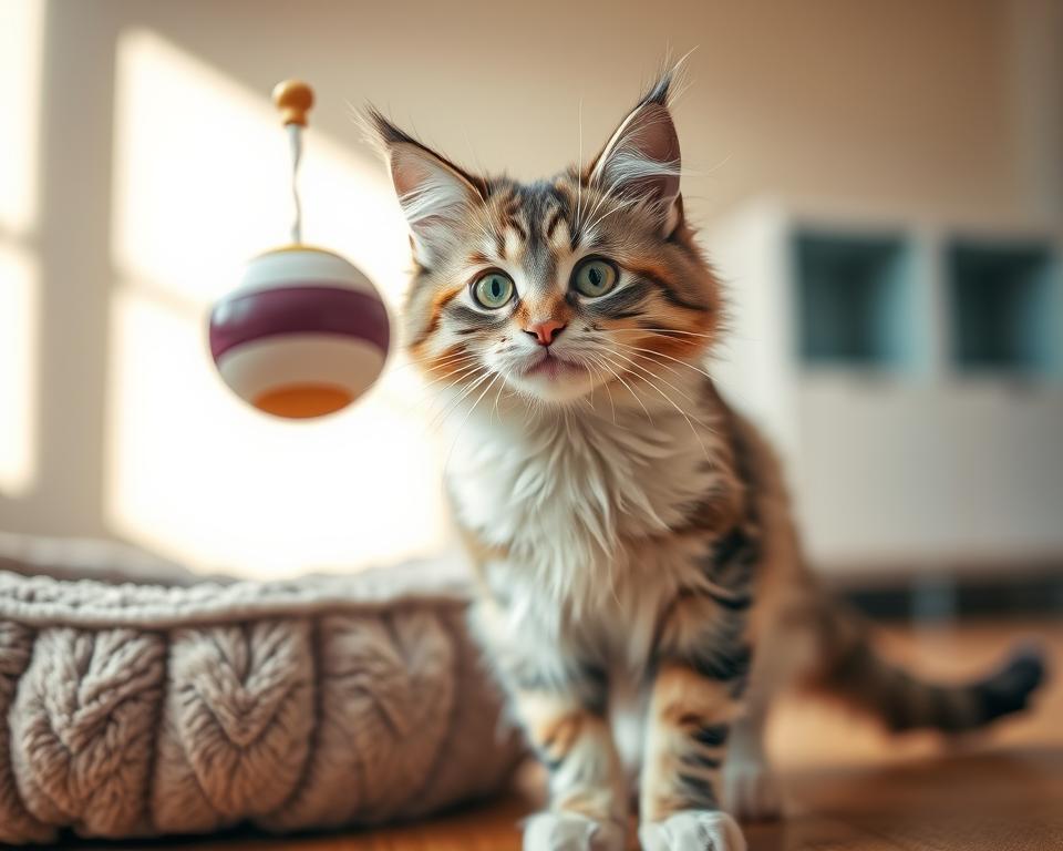 vpliv interaktivnih igrač na mačko