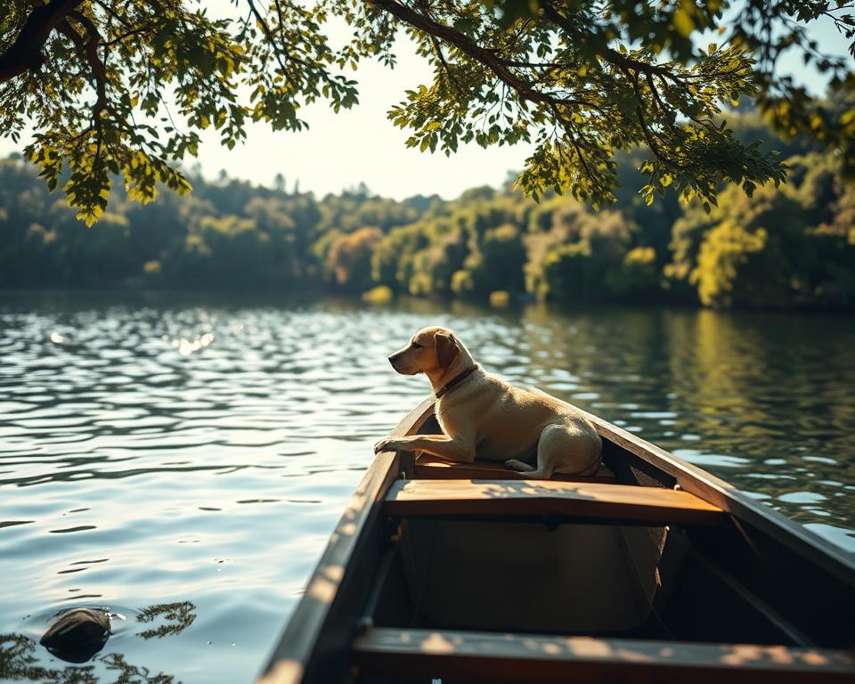 zivljenje-psa-na-colnu življenje psa na čolnu