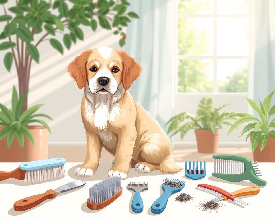 zmanjšanje izpadanja dlake pri psih