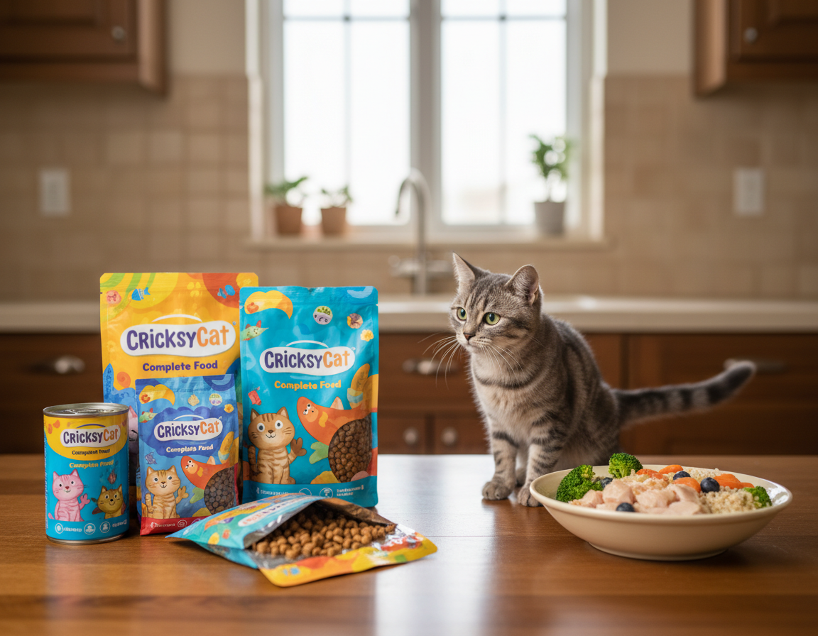 CricksyCat hrana vs domača prehrana