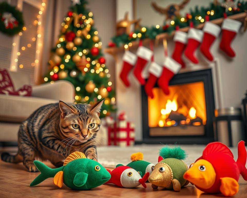božične dekoracije za mačke