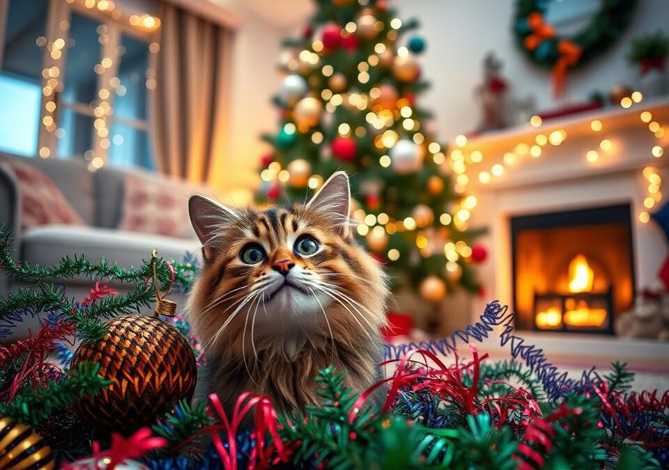 Božični stres pri mački – kako se mu izogniti?