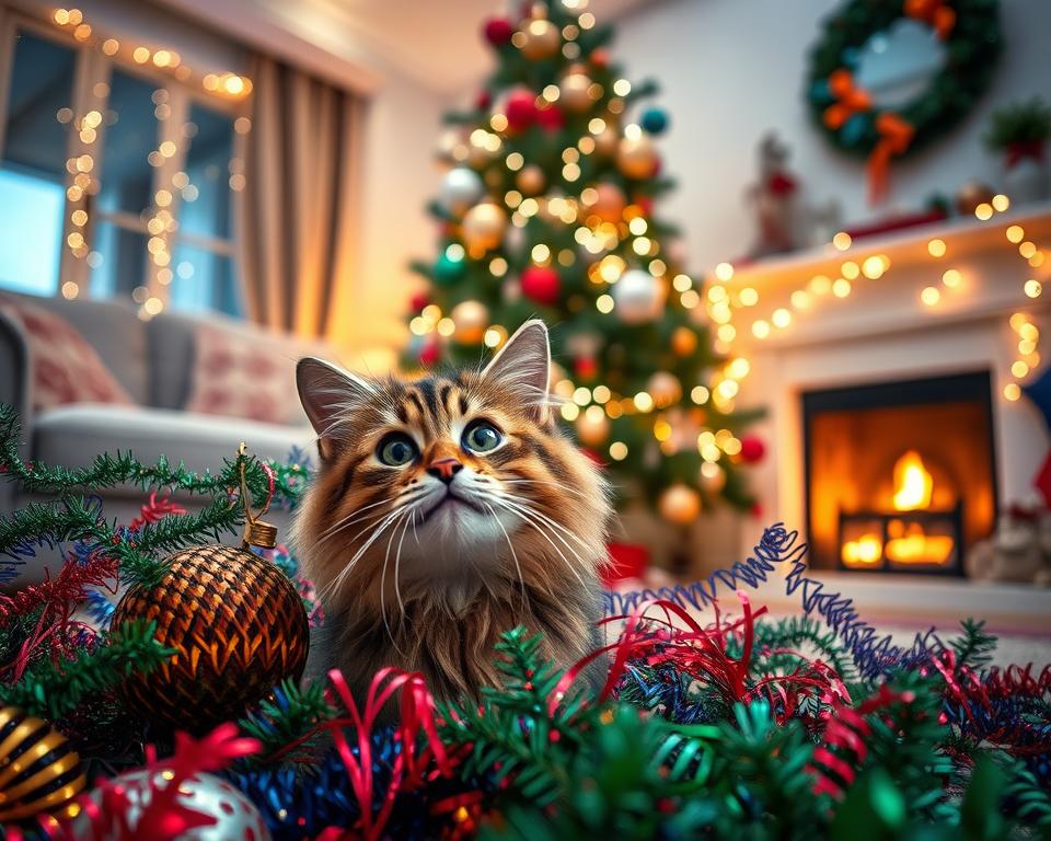 božični stres pri mačkah