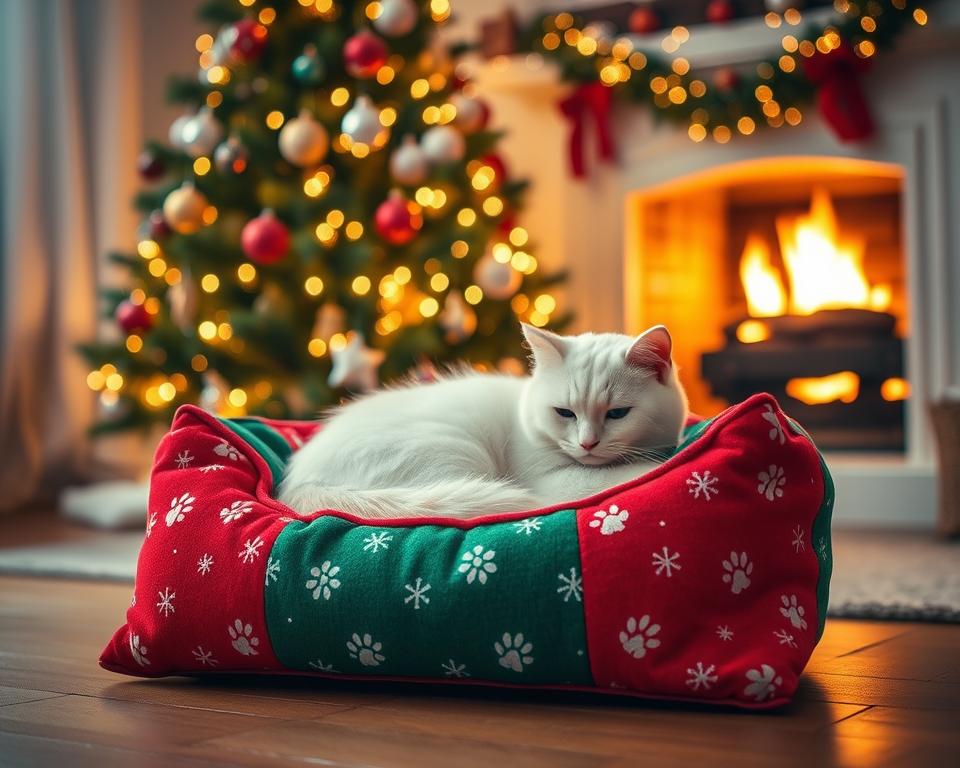 božično ležišče za mačko