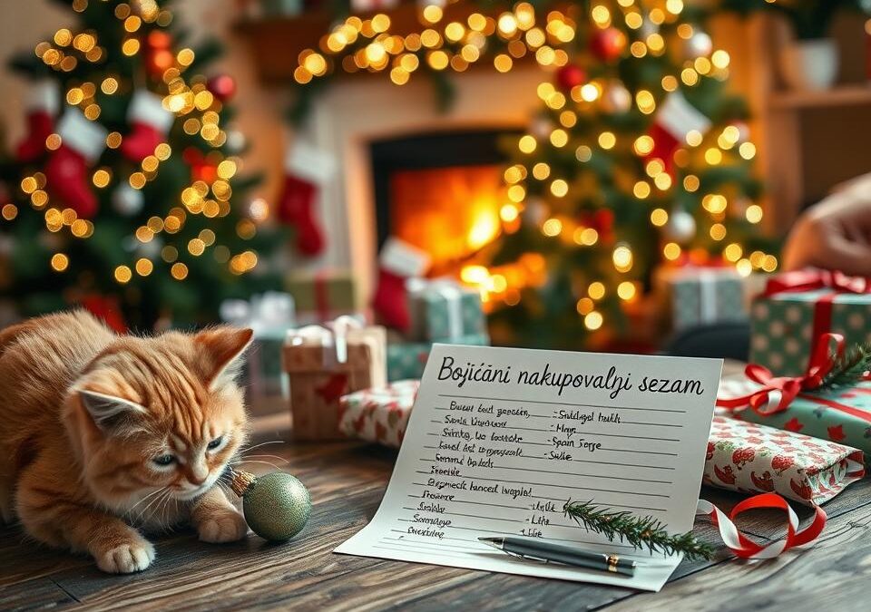 Božični nakupovalni seznam, če je mačka družinski član
