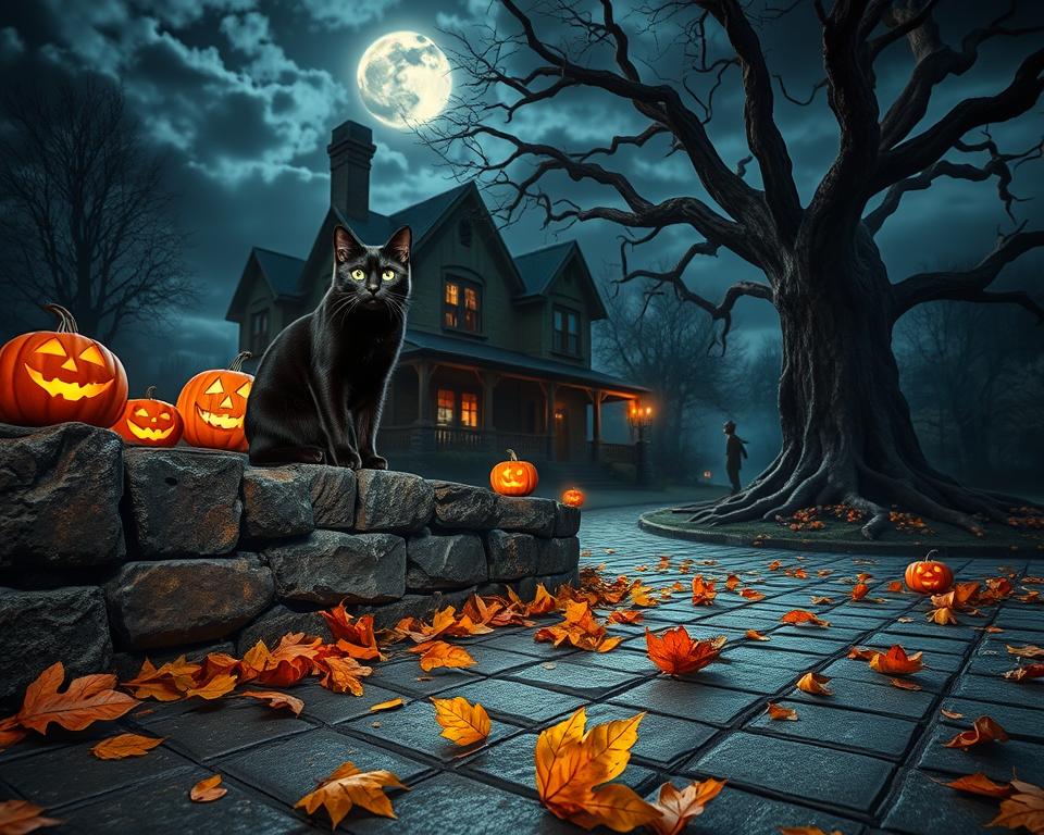 črna mačka in halloween