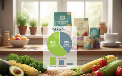 Delež naravnih sestavin – primerjava CricksyCat z drugimi znamkami