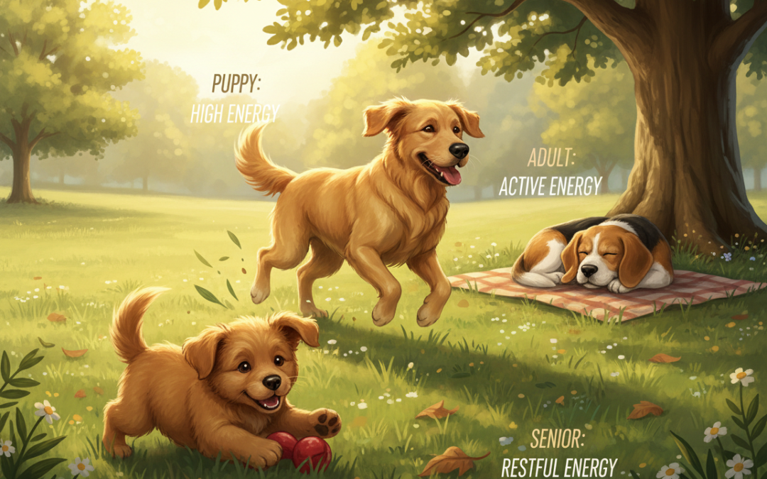 Energijske potrebe psov glede na starost – kako se spreminjajo