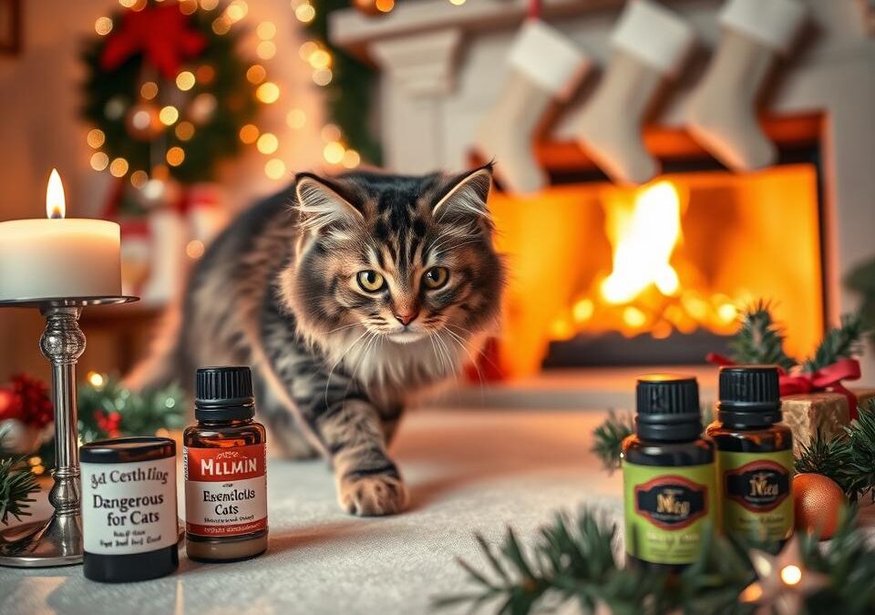 Mačke in božična eterična olja – katerim se je bolje izogniti