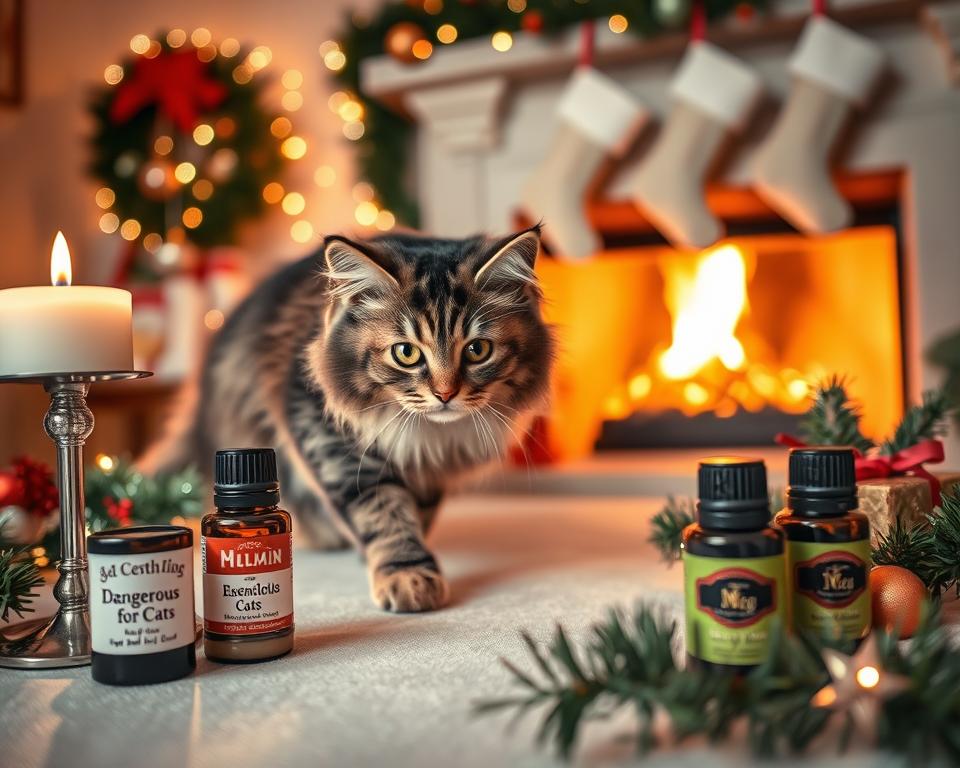 eterična olja za božič in mačka