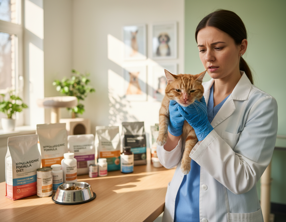 hrana ali dodatek za alergično mačko