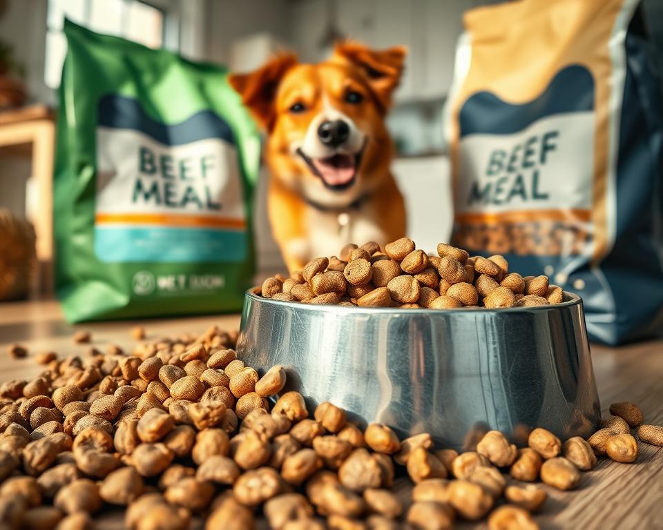 koristi goveje mesne moke v suhi hrani