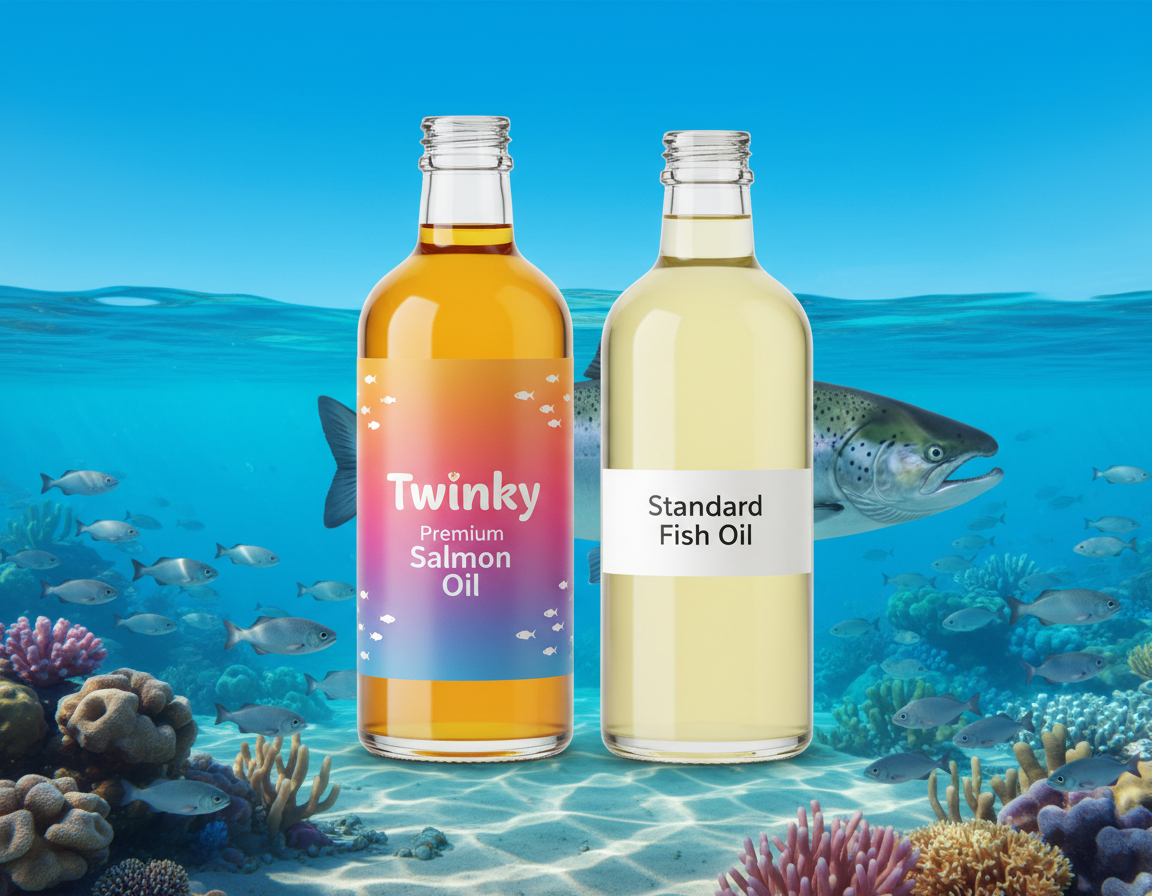 lososovo olje Twinky vs ribje olje